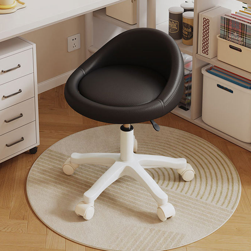 Contemporary Leather Vanity Stool