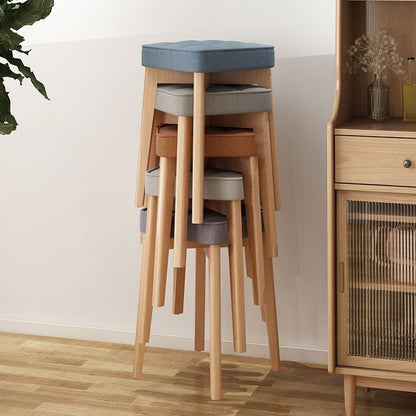Modern Solid Wood Stool
