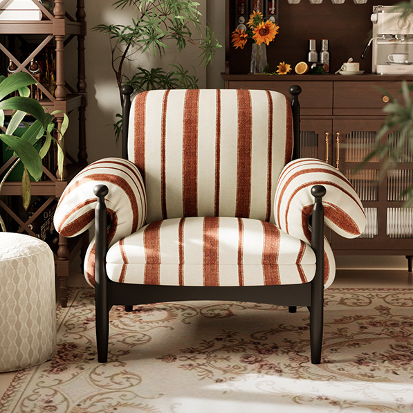 Contemporary Fabric Accent Chair
