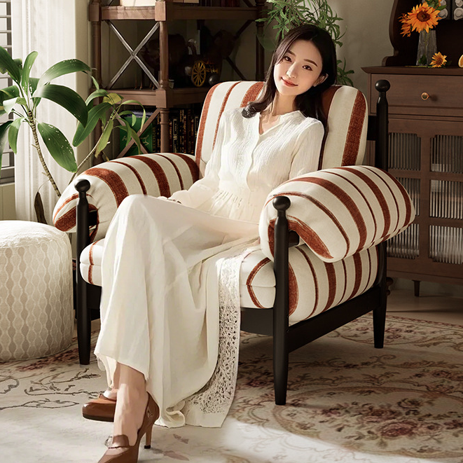 Contemporary Fabric Accent Chair