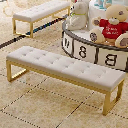 Modern Leather Bench