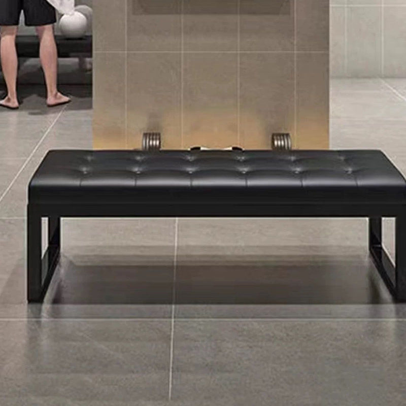 Modern Leather Bench