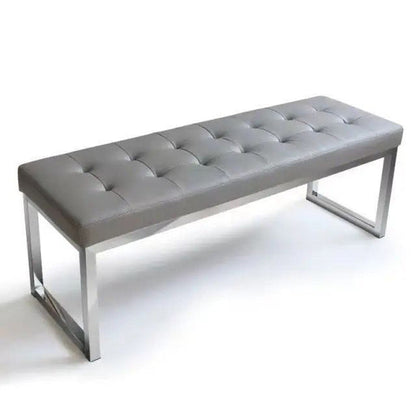 Modern Leather Bench