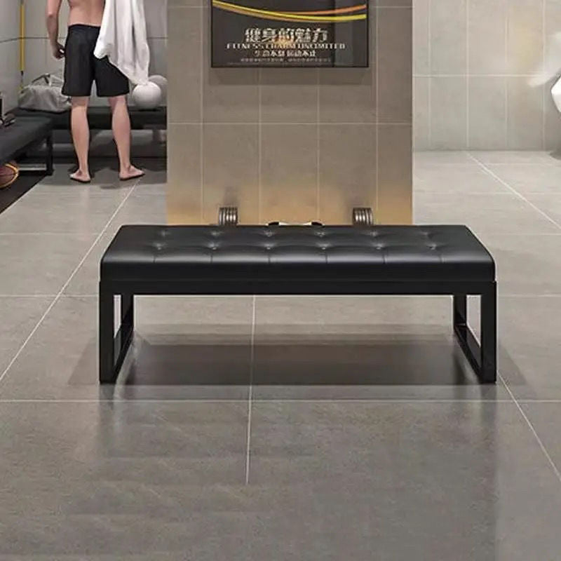 Modern Leather Bench