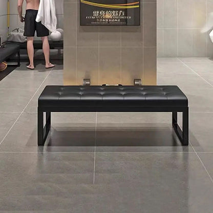 Modern Leather Bench