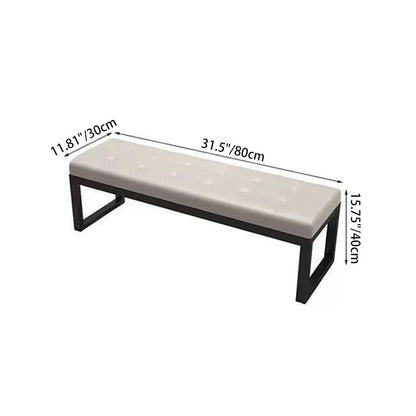 Modern Leather Bench