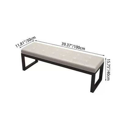 Modern Leather Bench