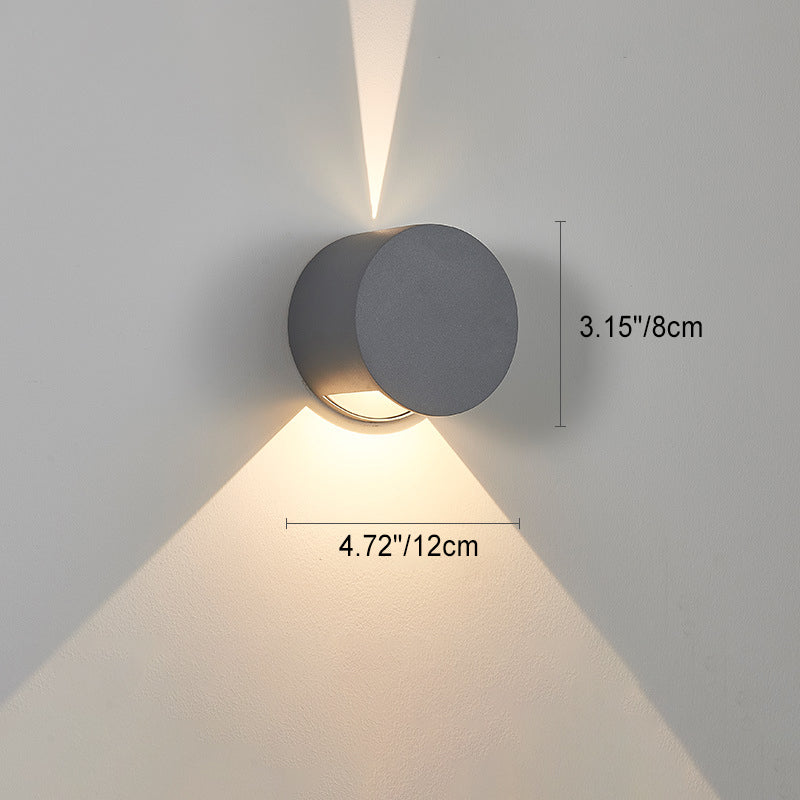 Aluminum Round Triangular Beam LED Wall Sconce Lamp