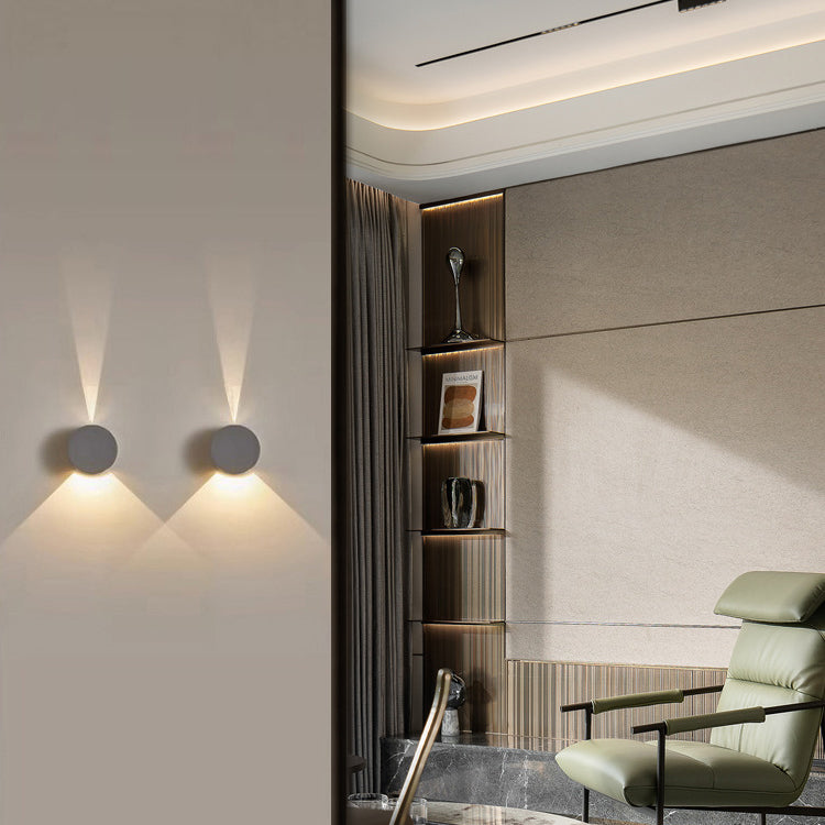Aluminum Round Triangular Beam LED Wall Sconce Lamp