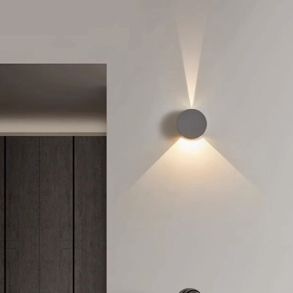 Aluminum Round Triangular Beam LED Wall Sconce Lamp