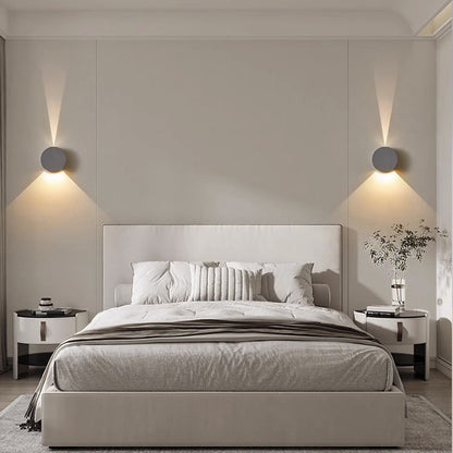 Aluminum Round Triangular Beam LED Wall Sconce Lamp