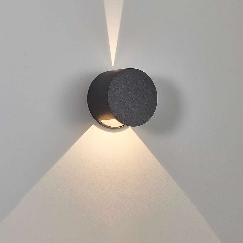 Aluminum Round Triangular Beam LED Wall Sconce Lamp