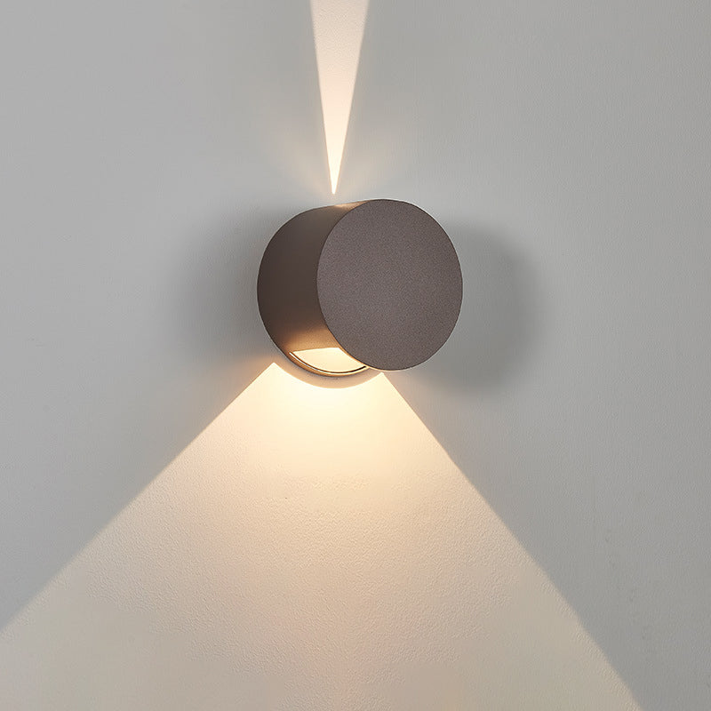 Aluminum Round Triangular Beam LED Wall Sconce Lamp