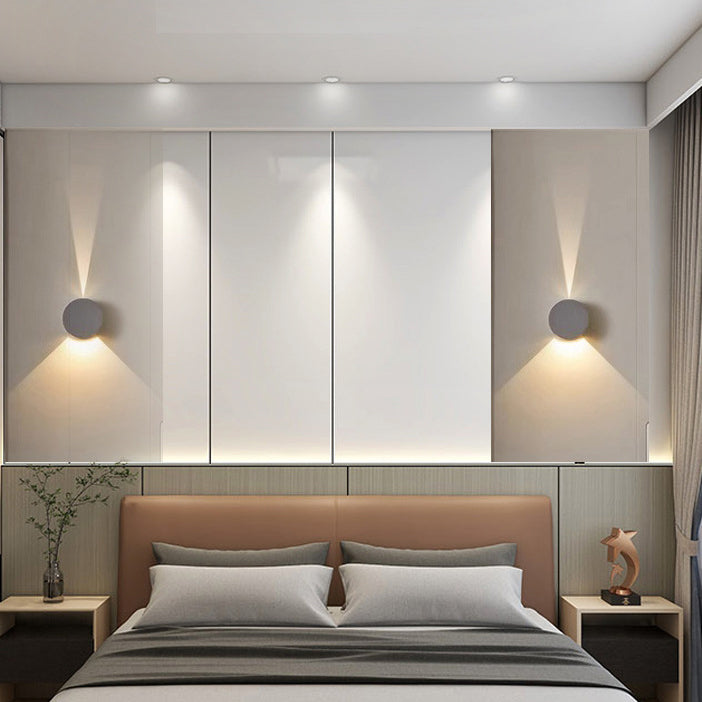 Aluminum Round Triangular Beam LED Wall Sconce Lamp