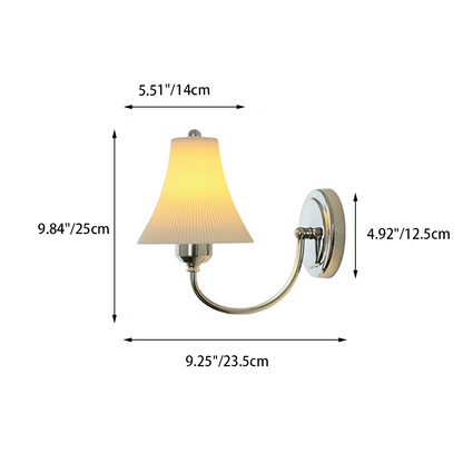 French Ceramic 1-Light Slim Waist-Shaped Wall Sconce Lamp
