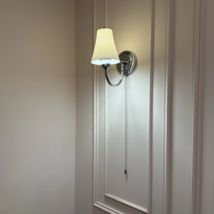 French Ceramic 1-Light Slim Waist-Shaped Wall Sconce Lamp