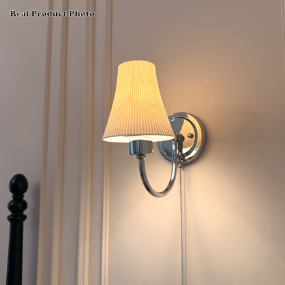 French Ceramic 1-Light Slim Waist-Shaped Wall Sconce Lamp