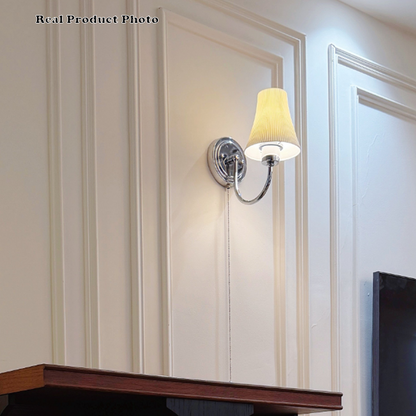 French Ceramic 1-Light Slim Waist-Shaped Wall Sconce Lamp