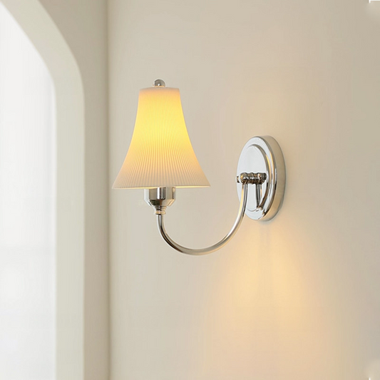 French Ceramic 1-Light Slim Waist-Shaped Wall Sconce Lamp