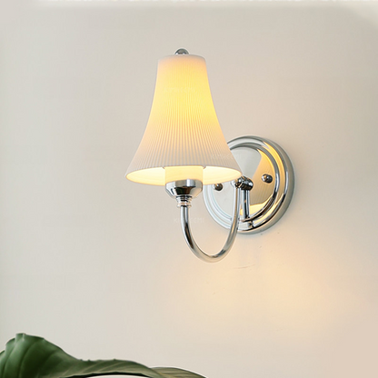 French Ceramic 1-Light Slim Waist-Shaped Wall Sconce Lamp