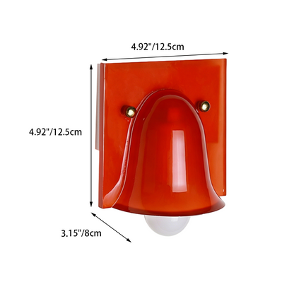 Square Resin 1/2-Light Bell-Shaped Wall Sconce Lamp