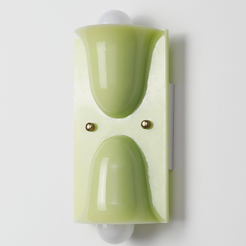 Square Resin 1/2-Light Bell-Shaped Wall Sconce Lamp