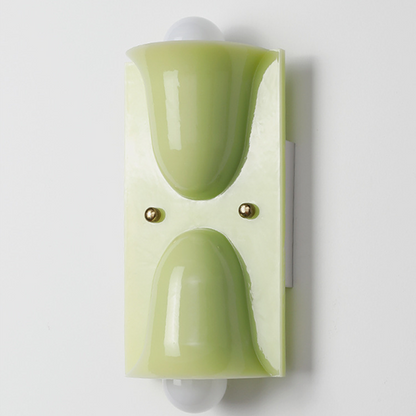 Square Resin 1/2-Light Bell-Shaped Wall Sconce Lamp