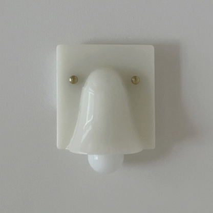 Square Resin 1/2-Light Bell-Shaped Wall Sconce Lamp