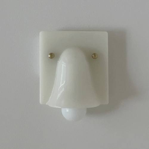Square Resin 1/2-Light Bell-Shaped Wall Sconce Lamp