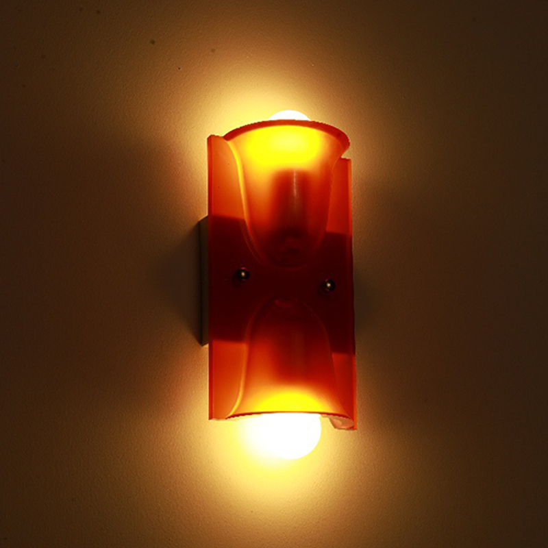 Square Resin 1/2-Light Bell-Shaped Wall Sconce Lamp