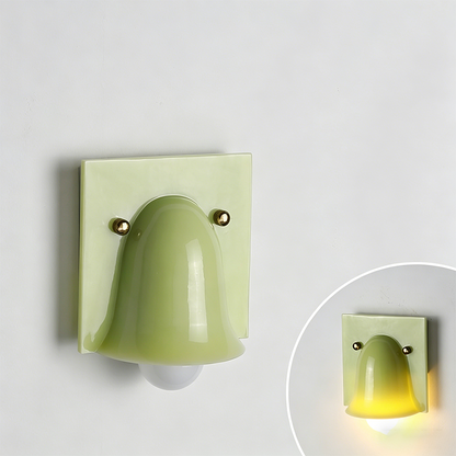 Square Resin 1/2-Light Bell-Shaped Wall Sconce Lamp