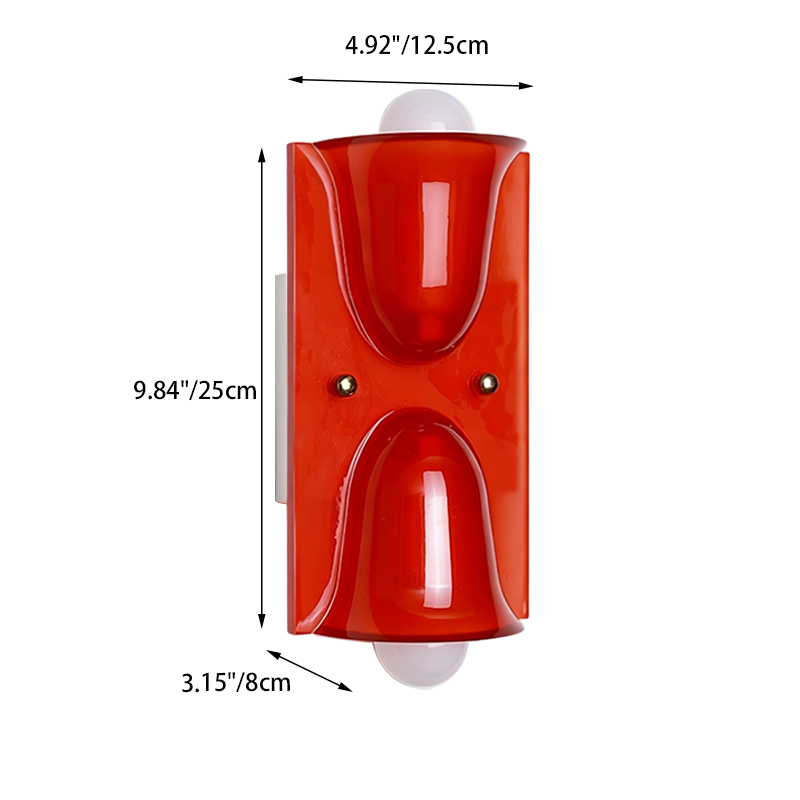 Square Resin 1/2-Light Bell-Shaped Wall Sconce Lamp