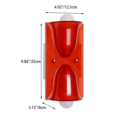 Square Resin 1/2-Light Bell-Shaped Wall Sconce Lamp