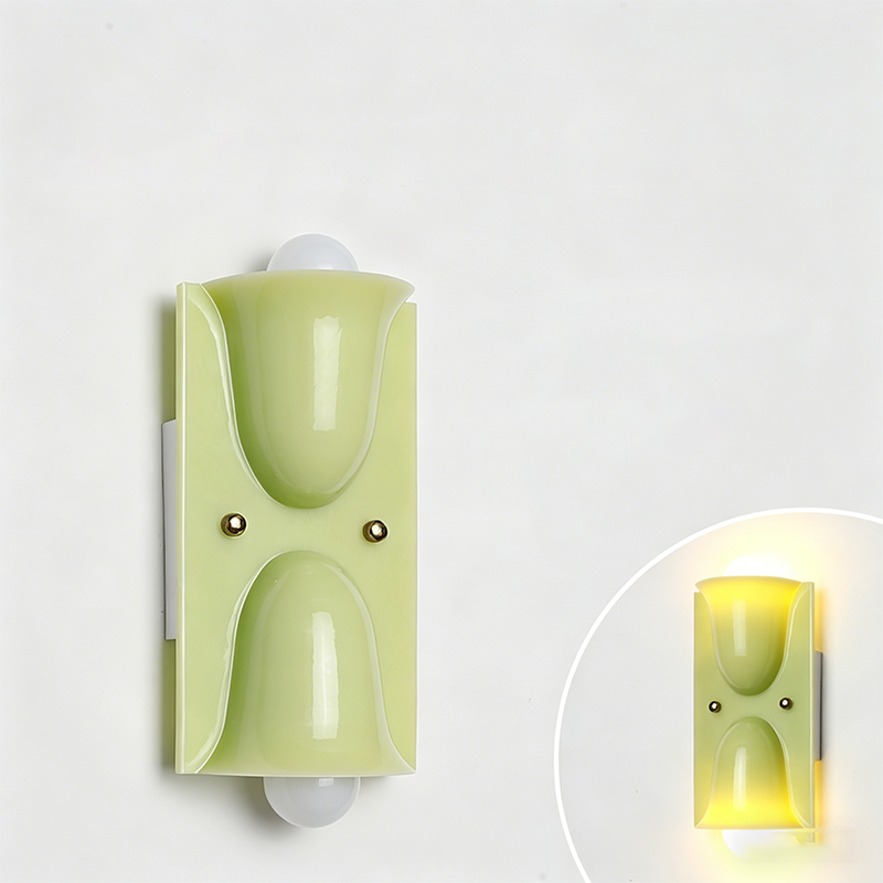 Square Resin 1/2-Light Bell-Shaped Wall Sconce Lamp