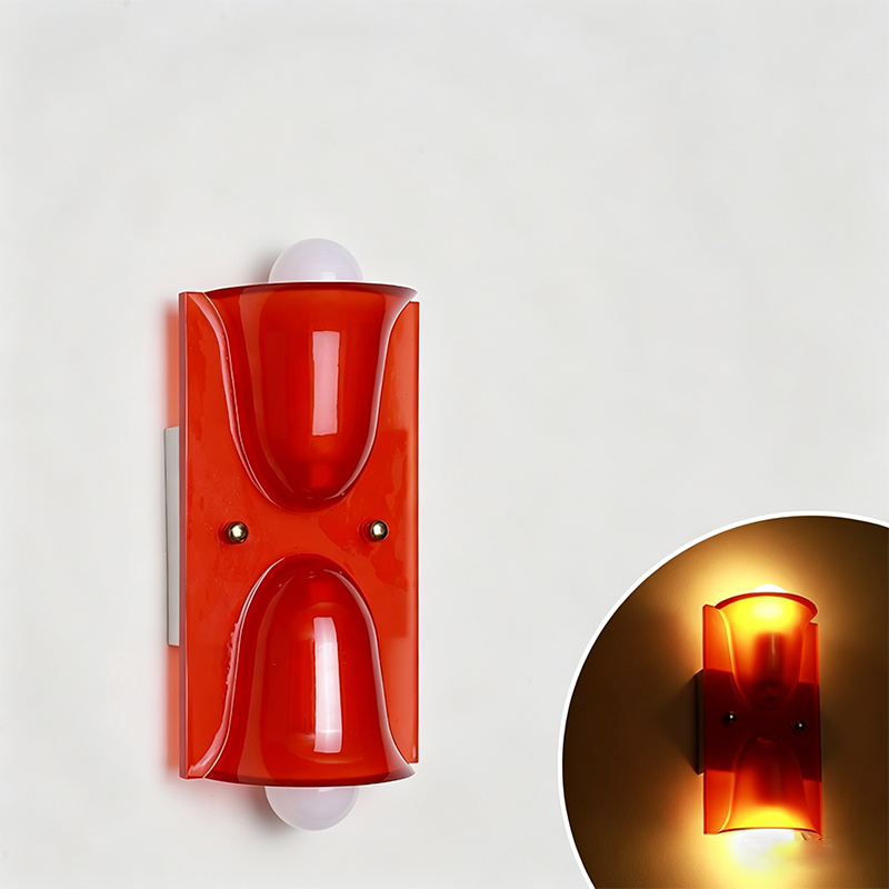 Square Resin 1/2-Light Bell-Shaped Wall Sconce Lamp