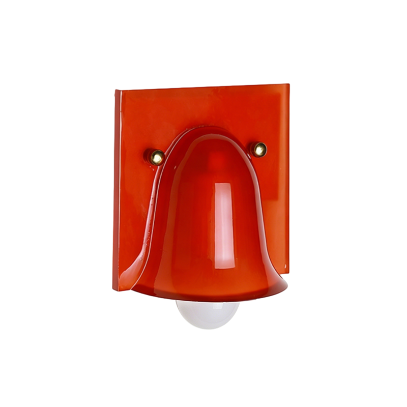 Square Resin 1/2-Light Bell-Shaped Wall Sconce Lamp
