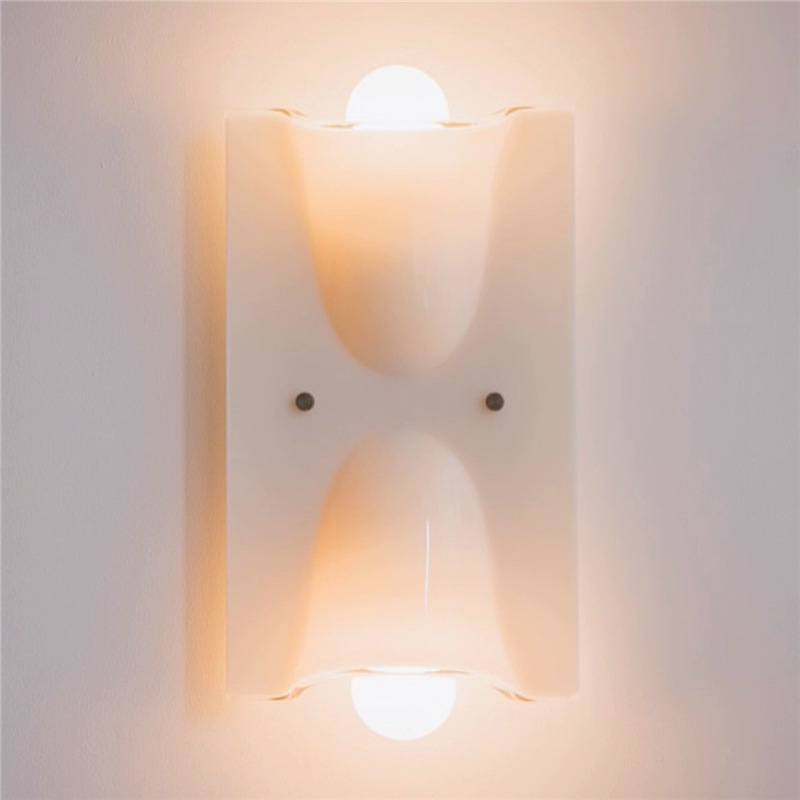 Square Resin 1/2-Light Bell-Shaped Wall Sconce Lamp