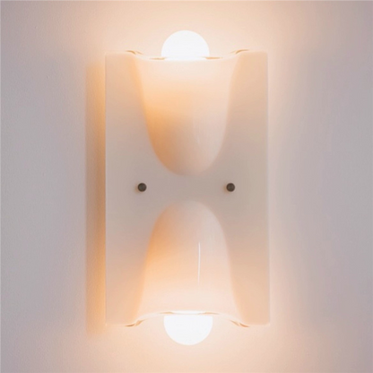 Square Resin 1/2-Light Bell-Shaped Wall Sconce Lamp