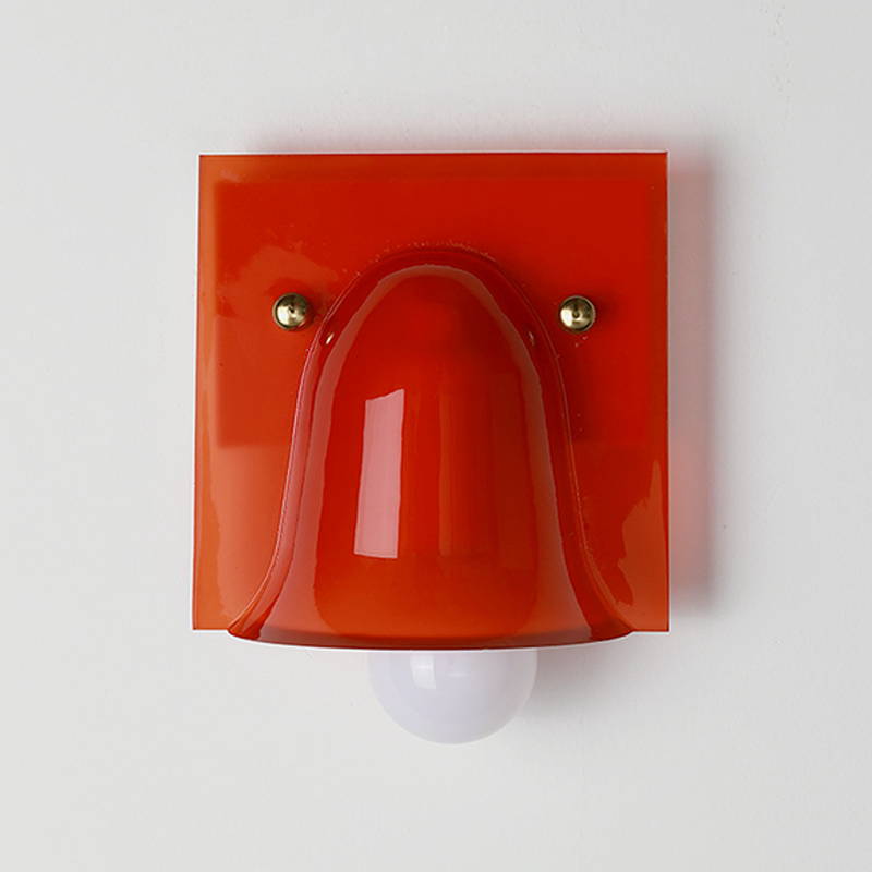 Square Resin 1/2-Light Bell-Shaped Wall Sconce Lamp