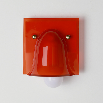 Square Resin 1/2-Light Bell-Shaped Wall Sconce Lamp