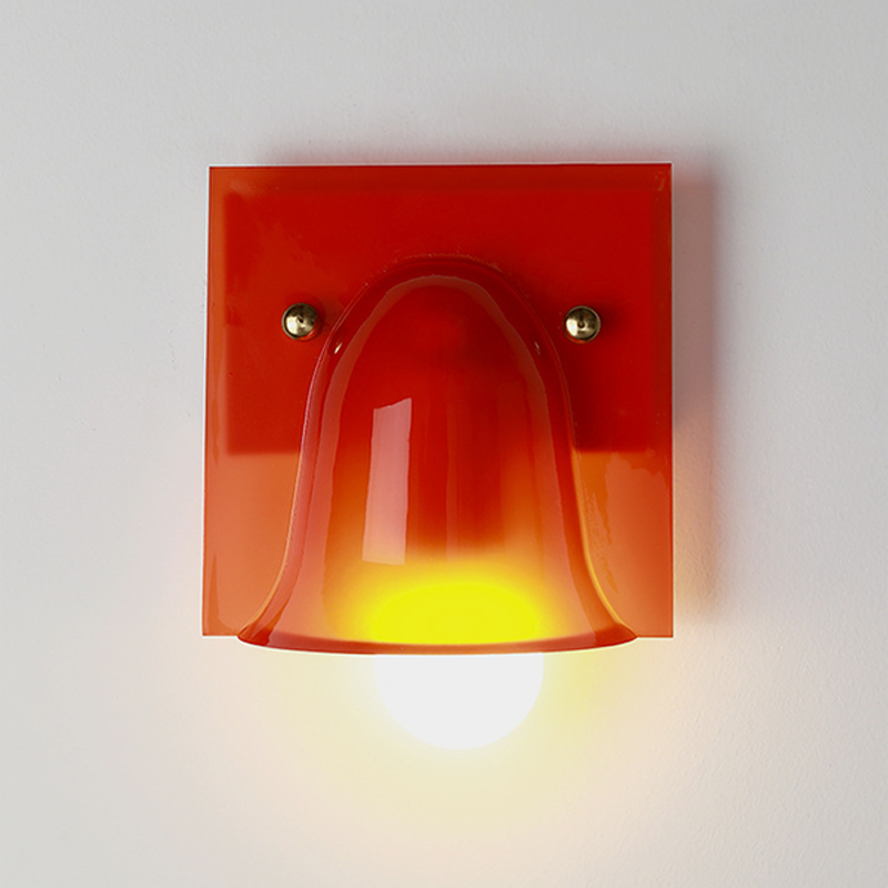 Square Resin 1/2-Light Bell-Shaped Wall Sconce Lamp