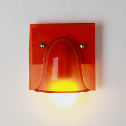 Square Resin 1/2-Light Bell-Shaped Wall Sconce Lamp