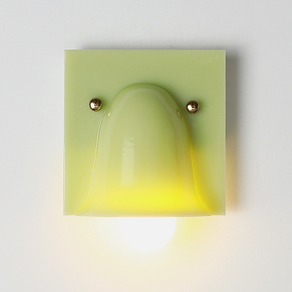 Square Resin 1/2-Light Bell-Shaped Wall Sconce Lamp