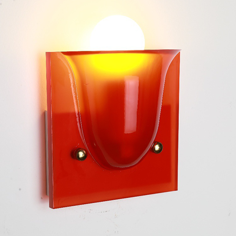 Square Resin 1/2-Light Bell-Shaped Wall Sconce Lamp