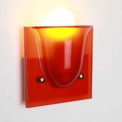 Square Resin 1/2-Light Bell-Shaped Wall Sconce Lamp