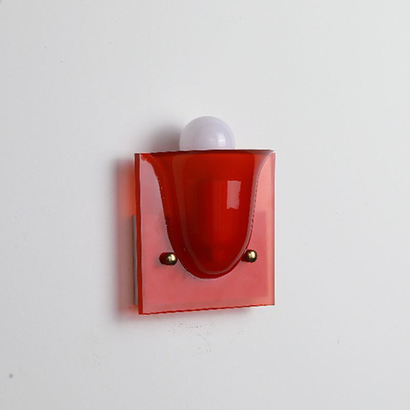 Square Resin 1/2-Light Bell-Shaped Wall Sconce Lamp