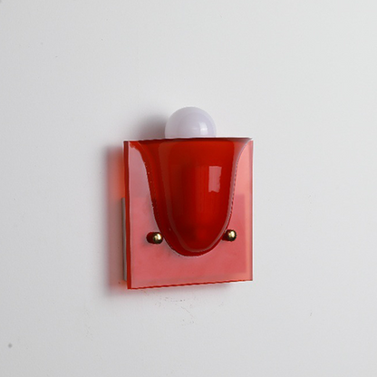 Square Resin 1/2-Light Bell-Shaped Wall Sconce Lamp