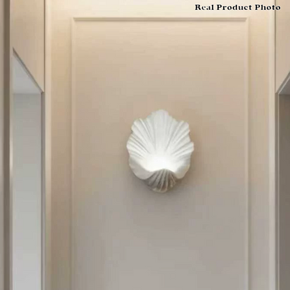 French Shell-Shaped Resin 1-Light Wall Sconce Lamp