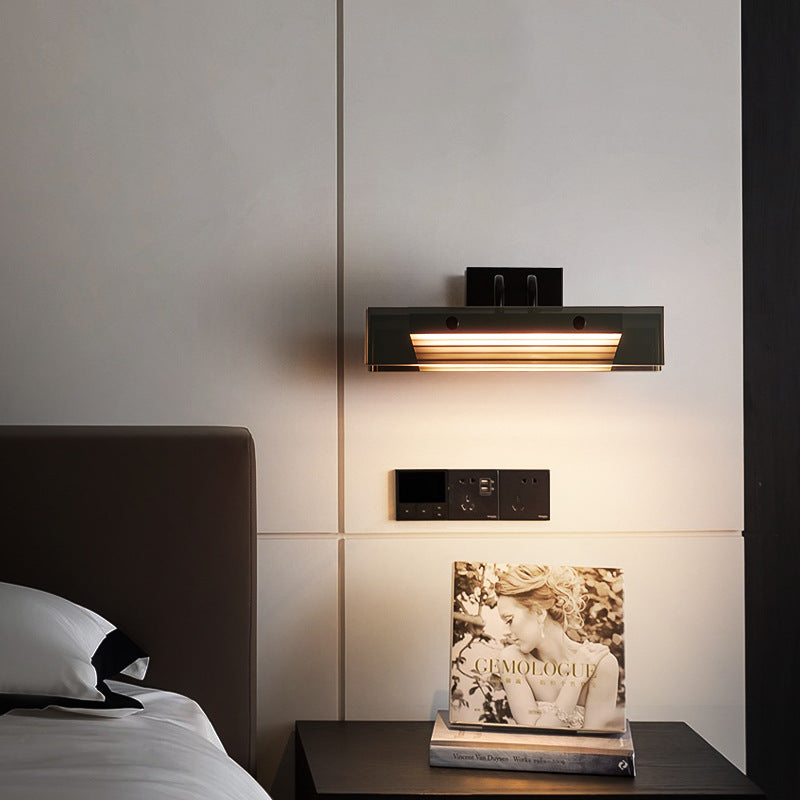 Rectangular Acrylic Aluminum Iron LED Wall Sconce Lamp