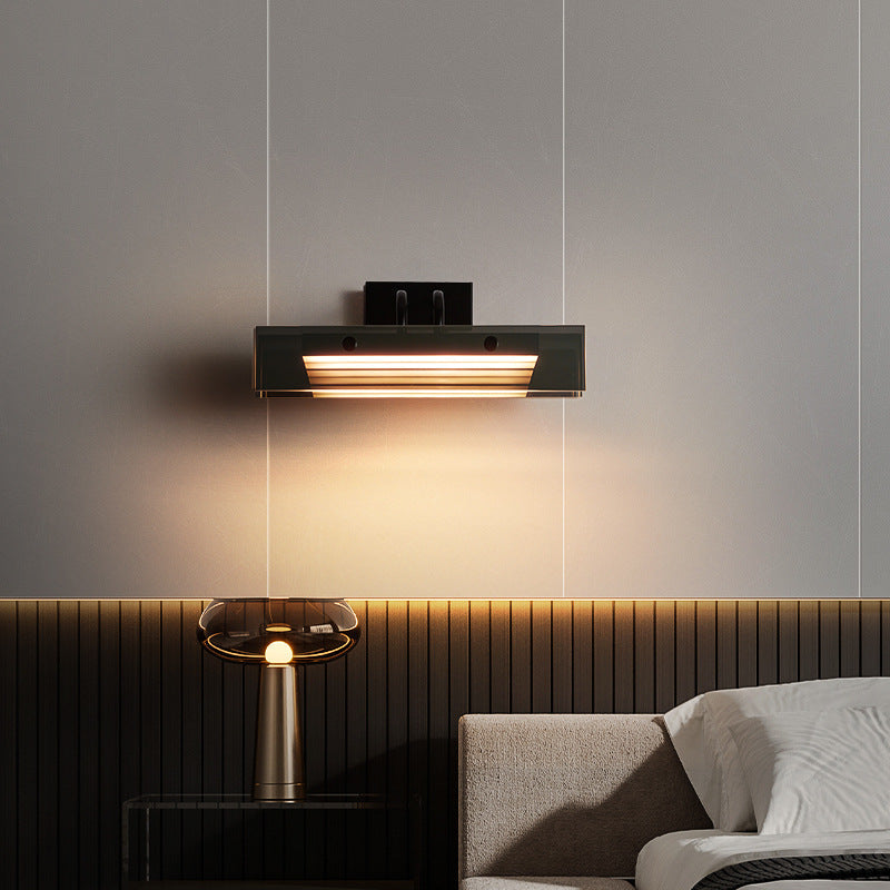 Rectangular Acrylic Aluminum Iron LED Wall Sconce Lamp